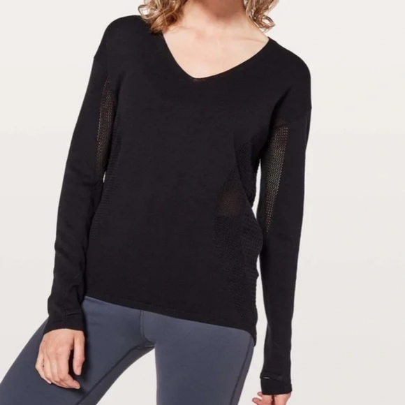 Lululemon Still Movement Sweater in Black Size XS/0 approx - Picture 1 of 10